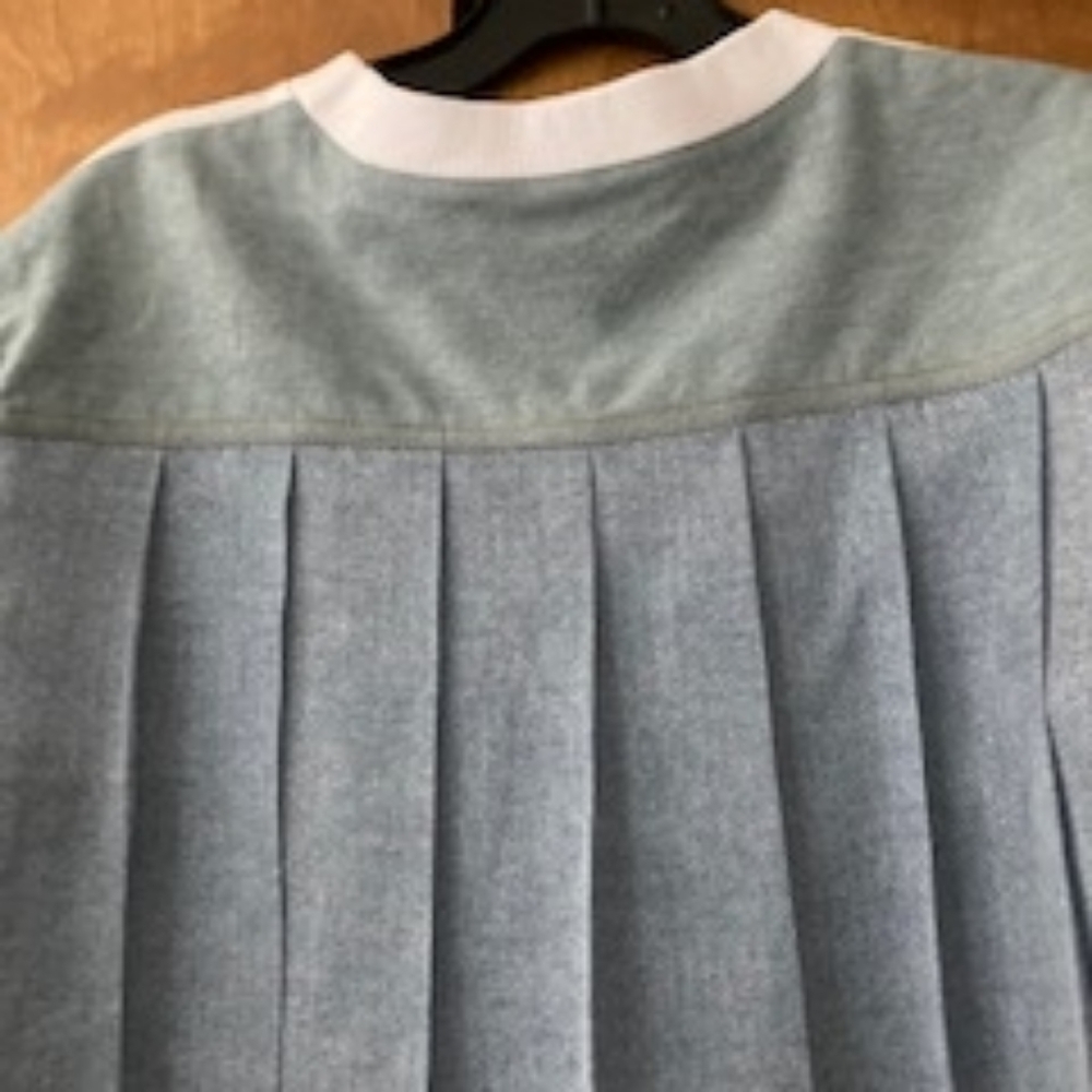 Sacai, 2,White Blue Short Sleeve Layered Top - Picture 7 of 8
